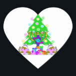 Sticker Cœur Fun Noël interconfessionnel Hanoukka<br><div class="desc"></div>