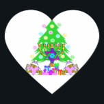 Sticker Cœur Fun Noël interconfessionnel Hanoukka<br><div class="desc"></div>