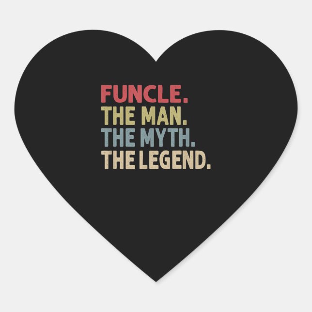 Sticker Cœur Funcle the Man (Devant)