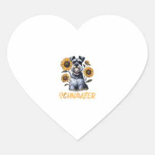 Sticker Cœur Funny Chien Schnauzer