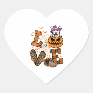 Sticker Cœur Funny Corgi Amoureux des chiens Cadeau Amour Corgi