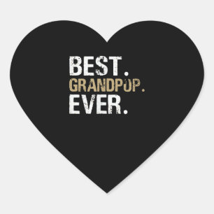 Sticker Cœur Funny Grandson   Meilleur grand-pop jamais