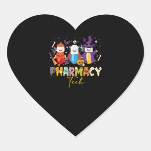 Sticker Cœur Funny Technicien en pharmacie Pharmacien Halloween