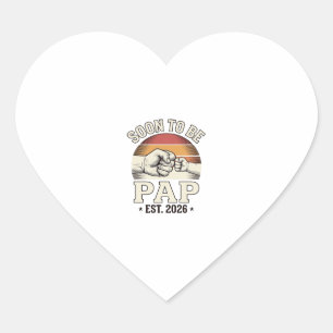 Sticker Cœur Futur Pap 2026 Design de poing levé bébé vintage_