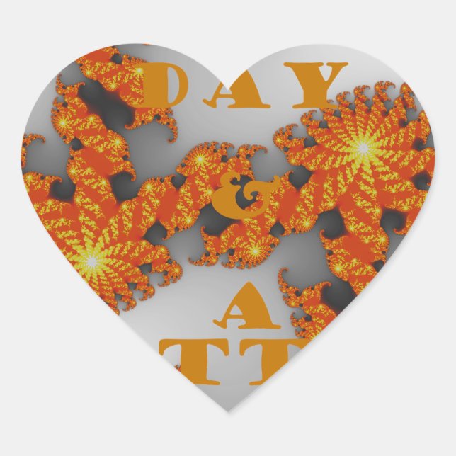 Sticker Cœur Galactique céleste ont une belle journée et une me (Devant)