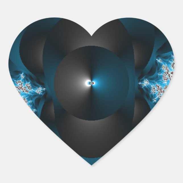 Sticker Cœur Galaxies de tonnerre et d'éclairage (Devant)