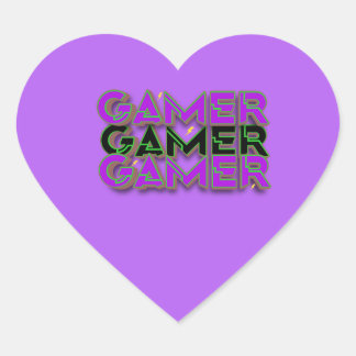 Sticker Cœur Gamer