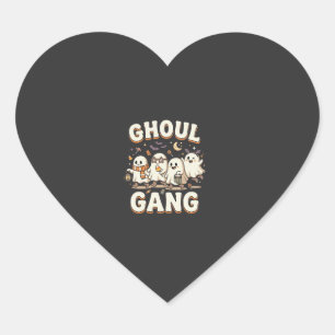 Sticker Cœur Gang des goules d'Halloween