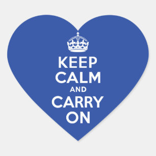 Sticker Cœur Garde Bleu Calme et Continue
