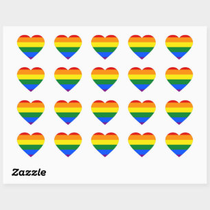 Sticker Cœur Gay pride LGBTQIA+ en forme de coeur