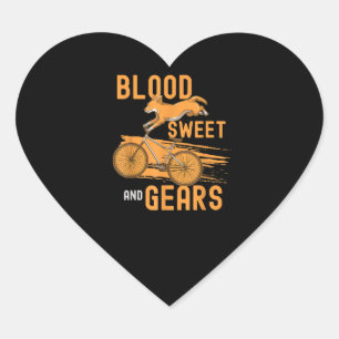 Sticker Cœur Gears Sweet Gears Cycler Bmx Cute Corgi Dog Biker