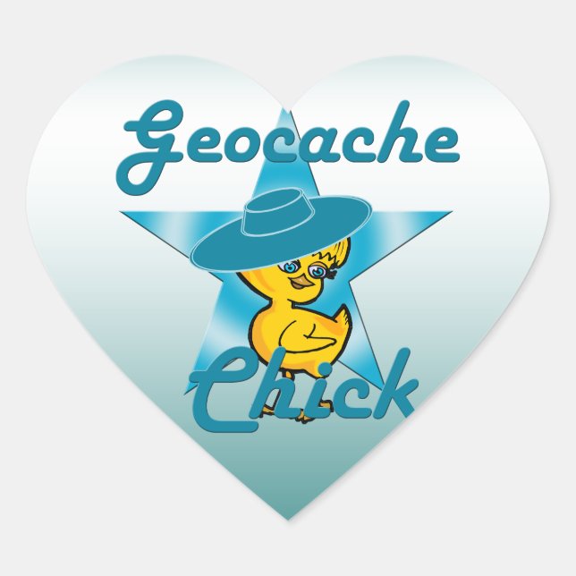 Sticker Cœur Geocache Chick #7 (Devant)