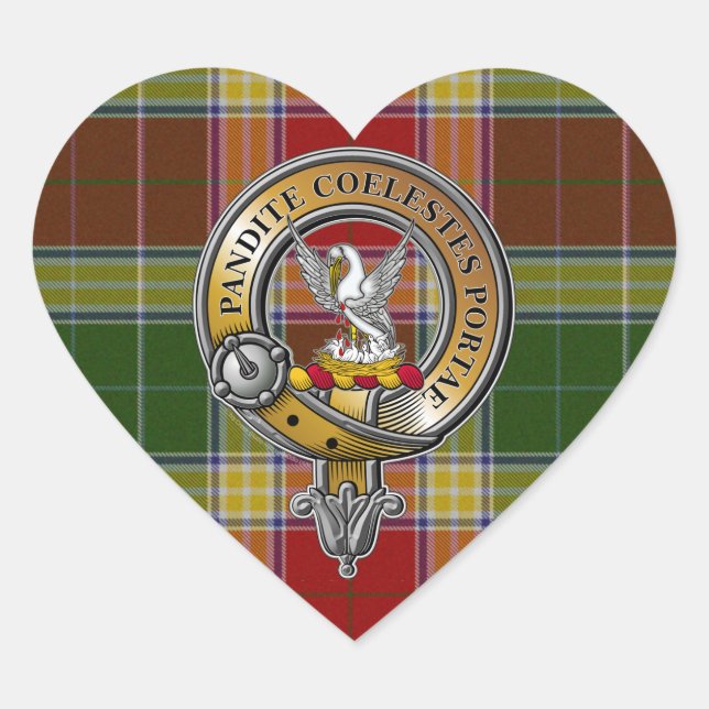 Sticker Cœur Gibbs Gibsone Tartan & Badge (Devant)
