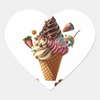 Sticker Cœur Glace
