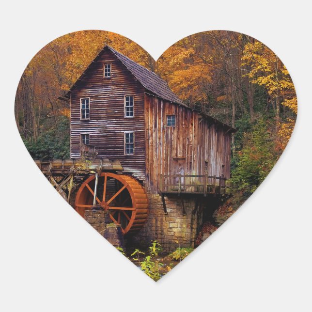 Sticker Cœur Glade Creek Grist Mill (Devant)
