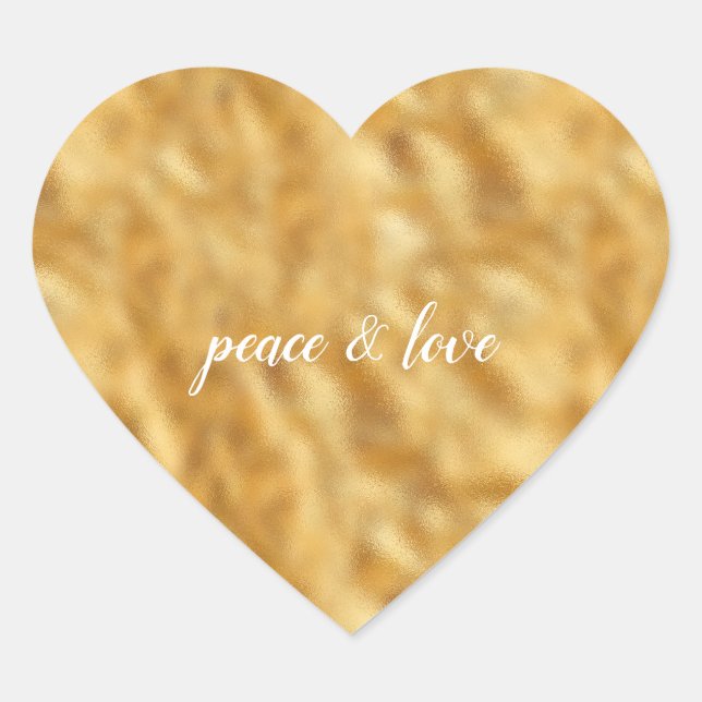 Sticker Cœur Glam Gold (Devant)