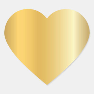 Sticker Cœur Glamor tendance Gold Look Blank Modèle moderne