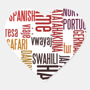 Sticker Cœur Global Groove : Hakuna Matata dans chaque langue