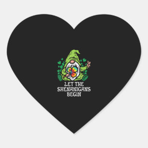 Sticker Cœur Gnome Tie Dye Shamrock Laisser Shenanigans Commenc