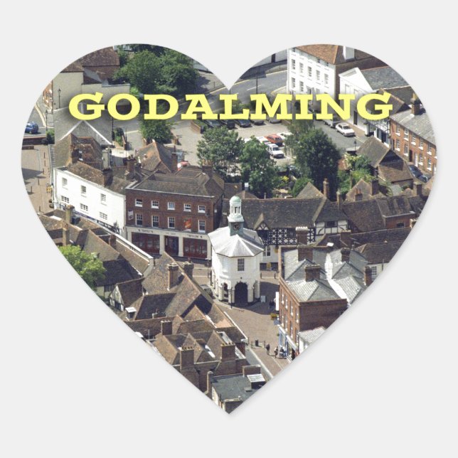 Sticker Cœur Godaling Surrey Angleterre (Devant)