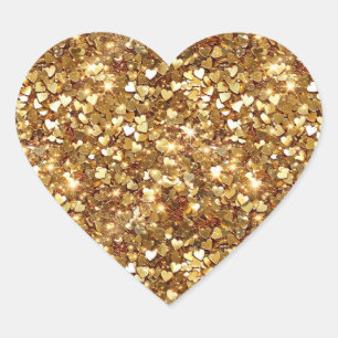 Sticker Cœur Gold Hearts Confetti