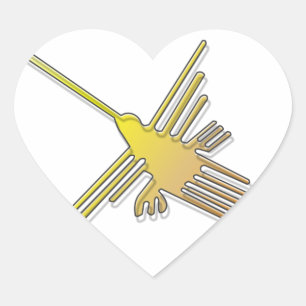 Sticker Cœur Golden Nazca