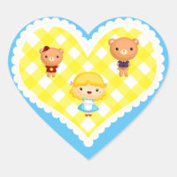 Goldilocks et les trois ours sur En vichy jaune