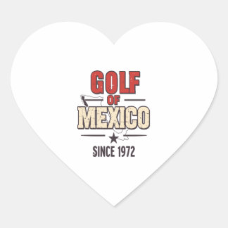 Sticker Cœur Golf de Mexico avec Vintage