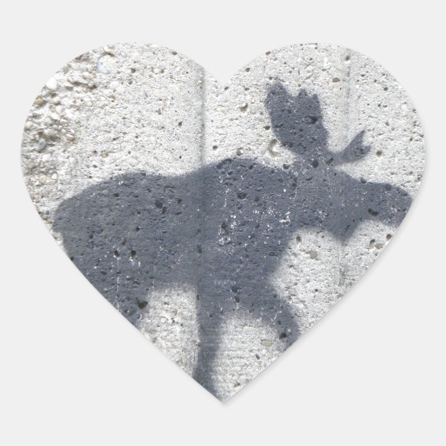 Sticker Cœur Graffiti à crayon Moose (Devant)