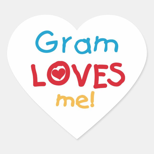 Sticker Cœur Gram Loves Me T-shirts et cadeaux (Devant)