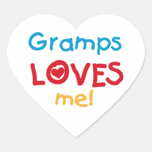 Sticker Cœur Gramps m'aime T-shirts et cadeaux