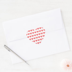 Sticker Cœur Grand coeur rouge avec peu de coeur