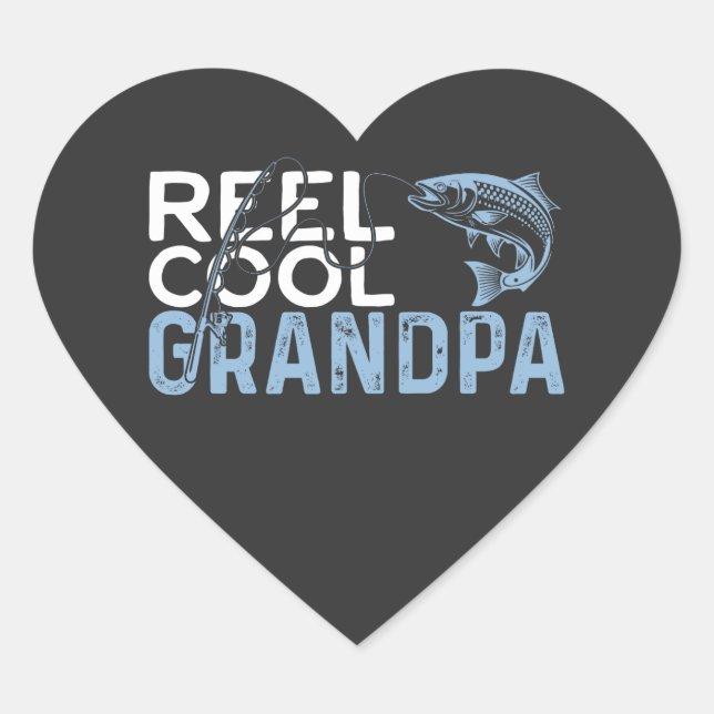Sticker Cœur Grand-père Cool Reel (Devant)