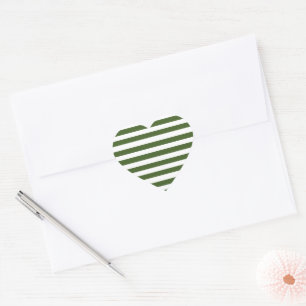 Sticker Cœur Grandes vertes et blanches
