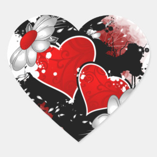 Sticker Cœur Graphisme pour la Saint-Valentin -