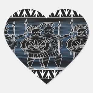 Sticker Cœur Greek Black Figure