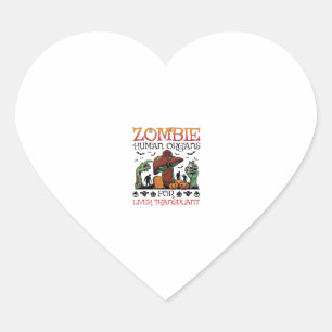 Sticker Cœur Greffe du foie d'organes humains de zombie Hallowe