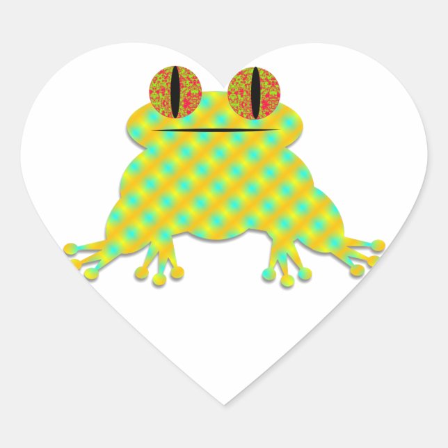 Sticker Cœur Grenouille mûre (Devant)