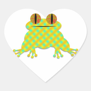 Sticker Cœur Grenouille mûre