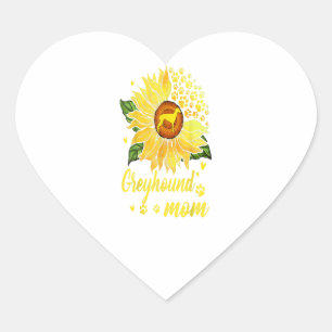 Sticker Cœur Greyhound Maman Dog Lover
