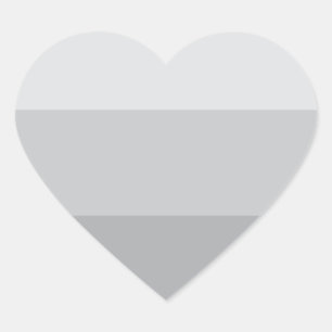 Sticker Cœur Gris argenté rayé
