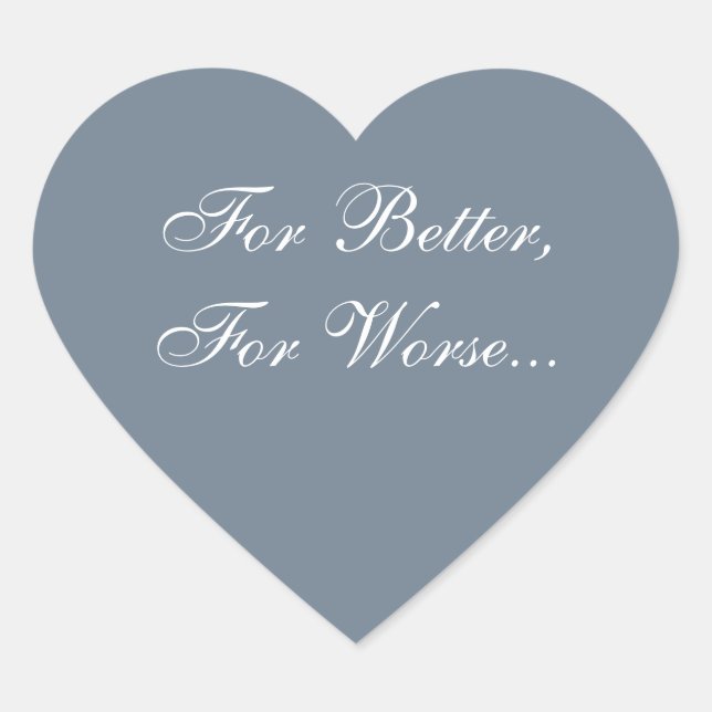 Sticker Cœur Gris Invitation personnalisé (Devant)