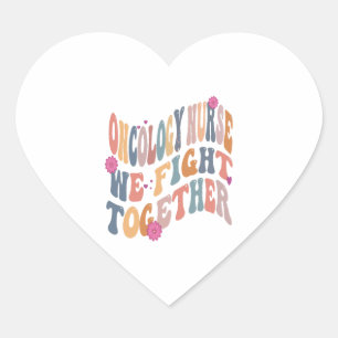 Sticker Cœur Groovy Oncology Infirmière Retro Heme Onc Infirmiè