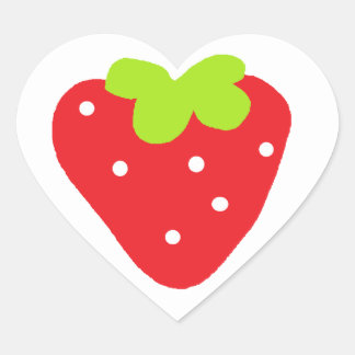 Sticker Cœur Grosse fraise