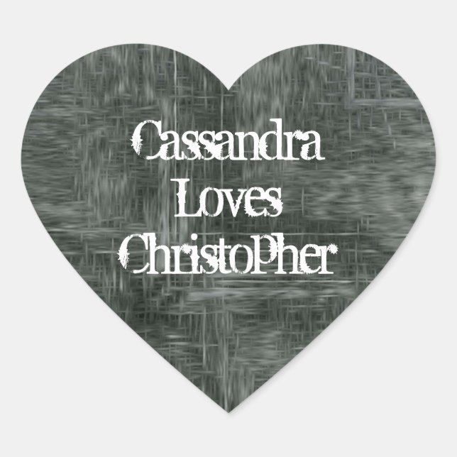Sticker Cœur Grungy threadbor amour (Devant)