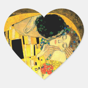 Sticker Cœur Gustav Klimt - le coeur Stiker de baiser