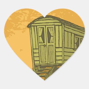 Sticker Cœur Gypsy caravan