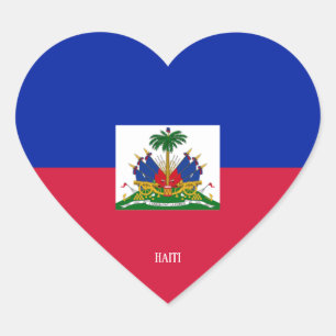 Sticker Cœur Haïti Drapeau Splendide patriotique