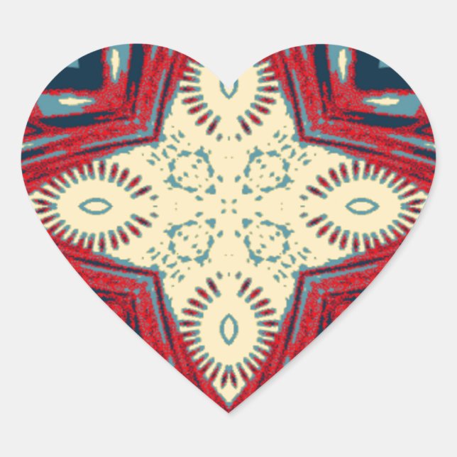 Sticker Cœur Hakuna Matata Texte Hope Art Abstrait Design d'imp (Devant)