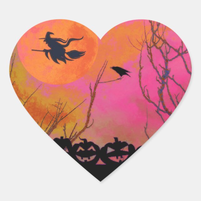 Sticker Cœur Halloween (Devant)